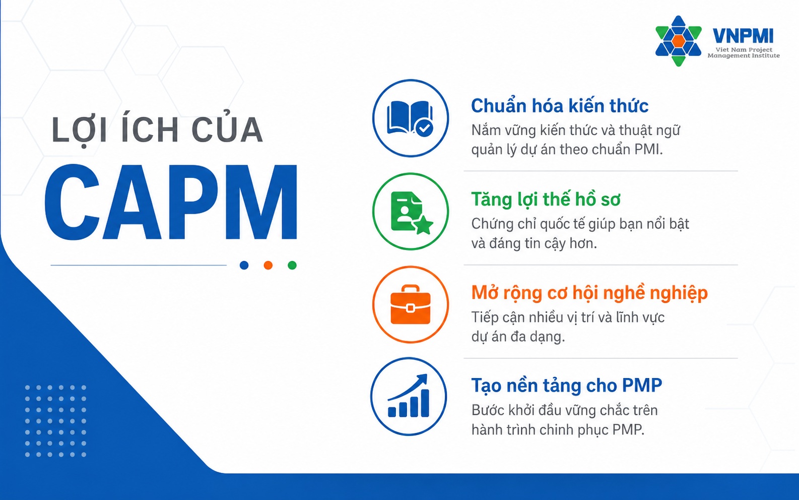 Lợi ích của chứng chỉ CAPM